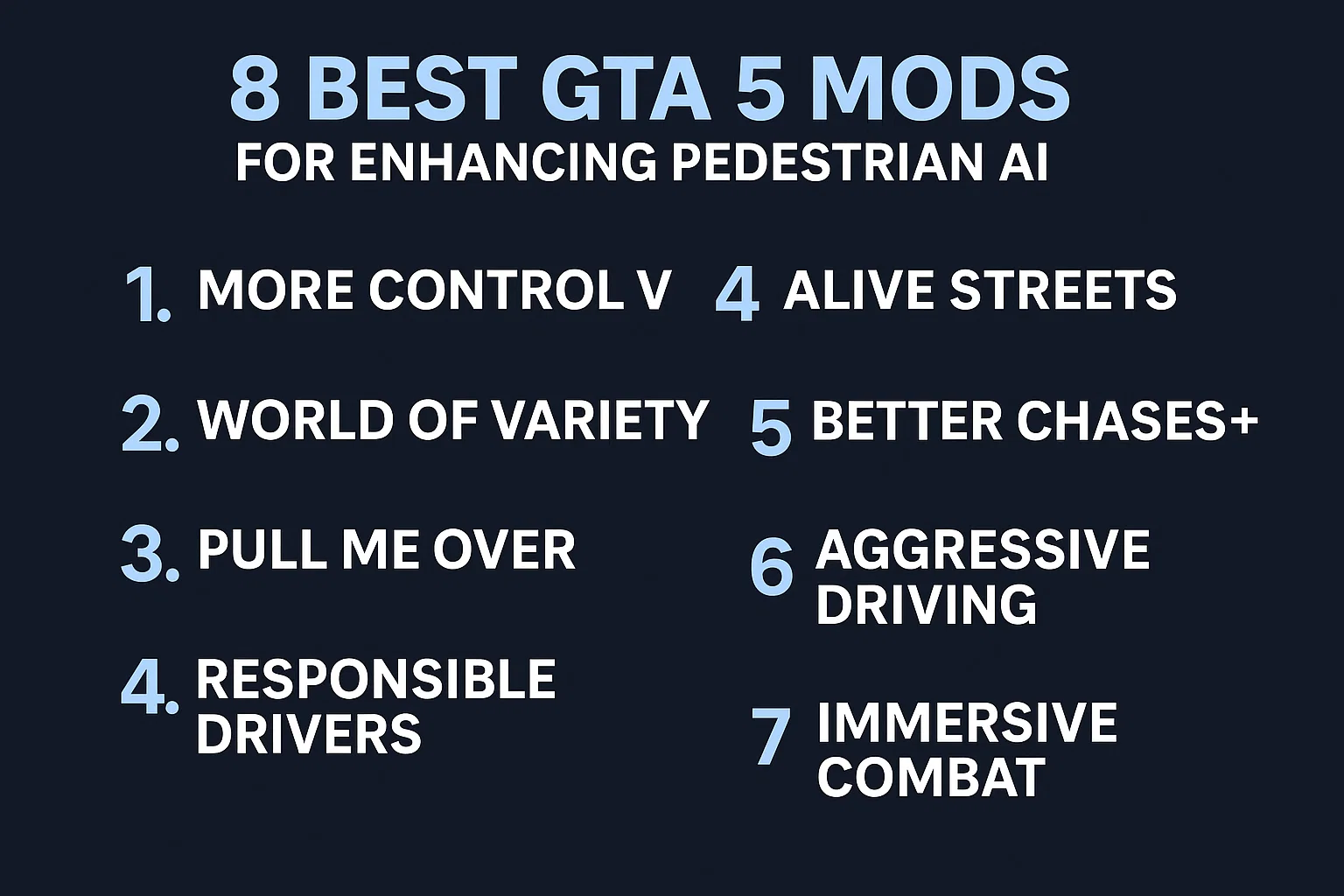 8 Best GTA 5 Mods for Enhancing Pedestrian AI