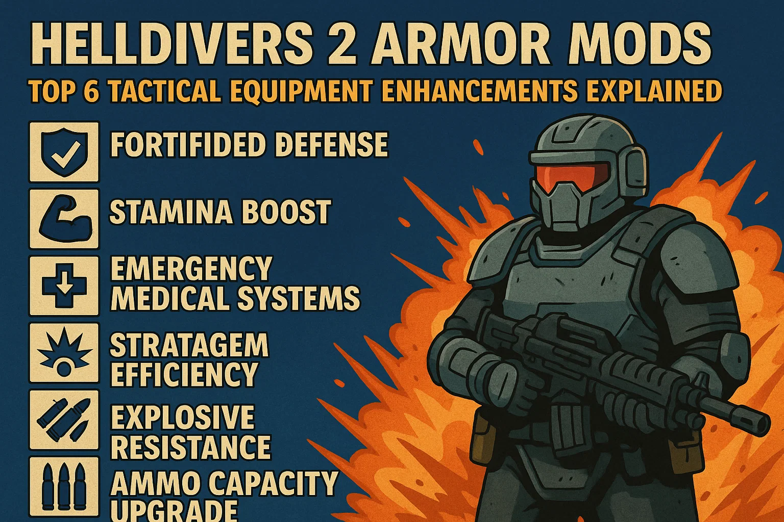 Helldivers 2 Armor Mods: Top 6 Tactical Equipment Enhancements Explained