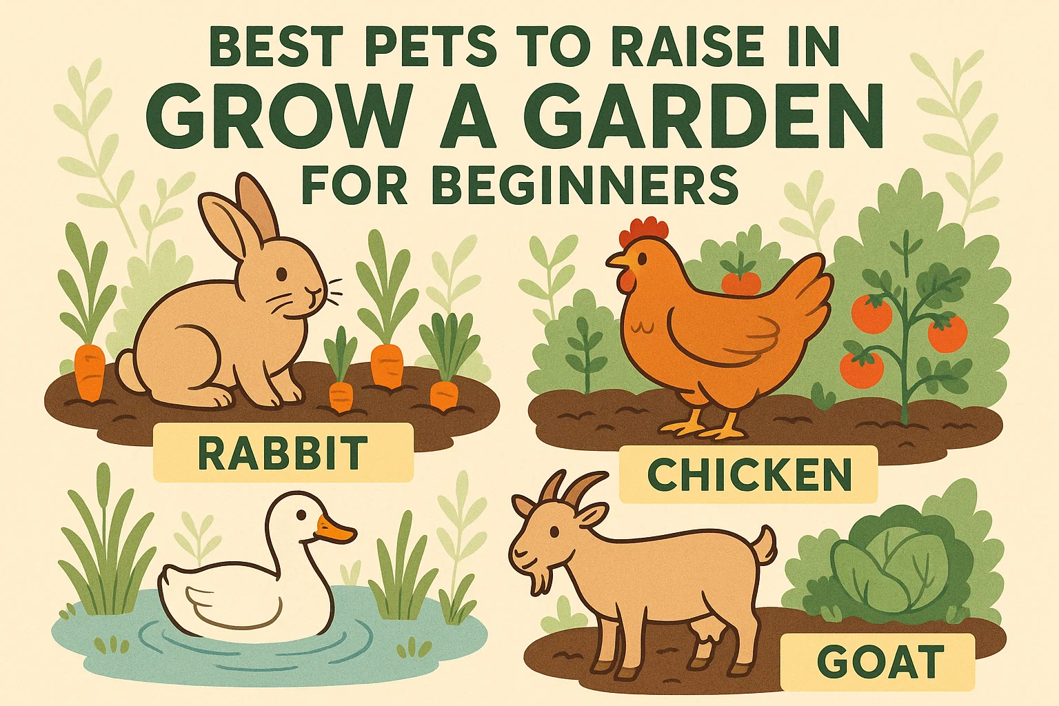 Best Pets to Raise in Grow A Garden for Beginners